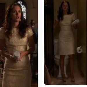 Blair Waldorf’ Barney's Gold Brocade Cocktail Dress